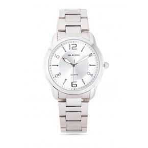 Valentino 20121911-White Dial Silver Index Stainless Strap Watch For Men-Watch Portal Philippines