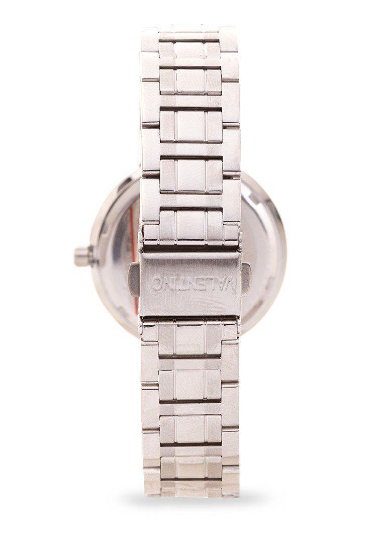 Valentino 20121928-SILVER DIAL CLASSIC SHN MTL IP WHT STAINLESS BAND STRAP Watch For Women-Watch Portal Philippines