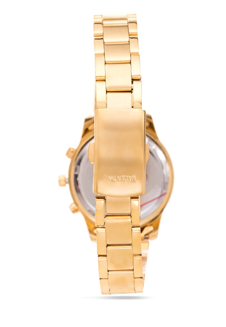 Valentino 20121935-BLACK DIAL Analog Stainless Band Watch for Women-Watch Portal Philippines