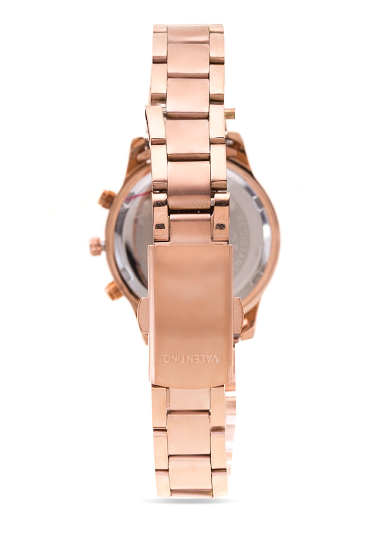 Valentino 20121936-BLACK DIAL Analog Stainless Band Watch for Women-Watch Portal Philippines