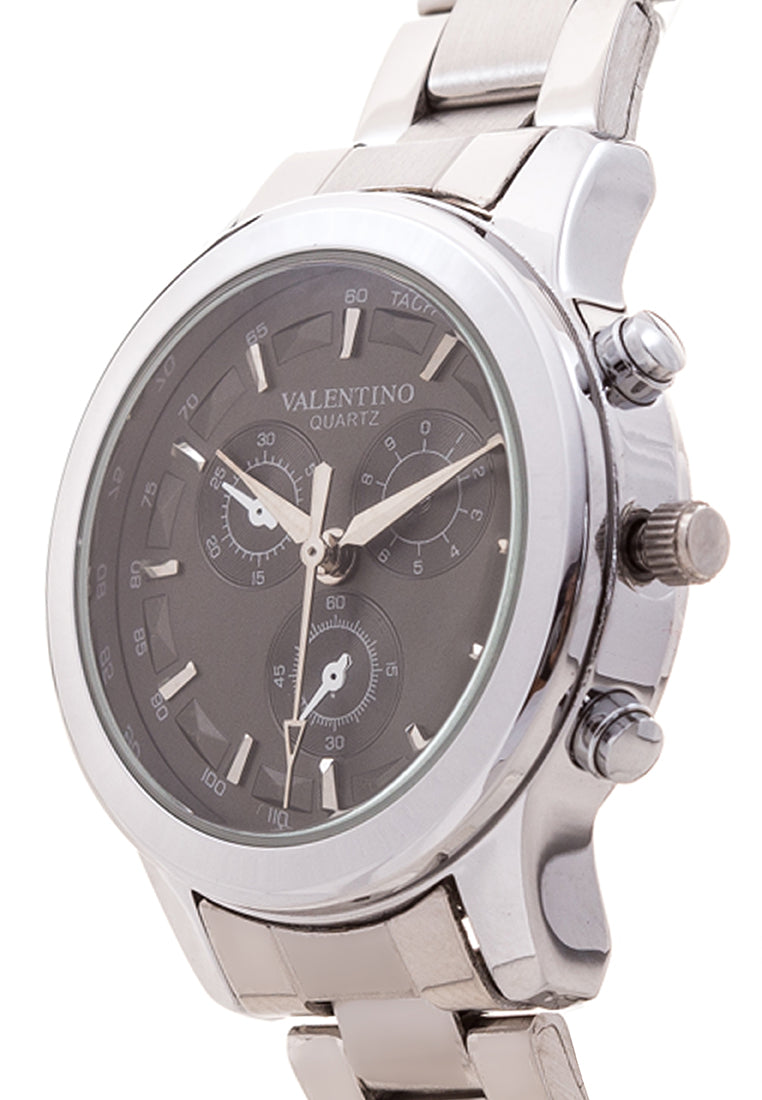 Valentino 20121937-BLACK DIAL Analog Stainless Steel Strap Watch for Women-Watch Portal Philippines