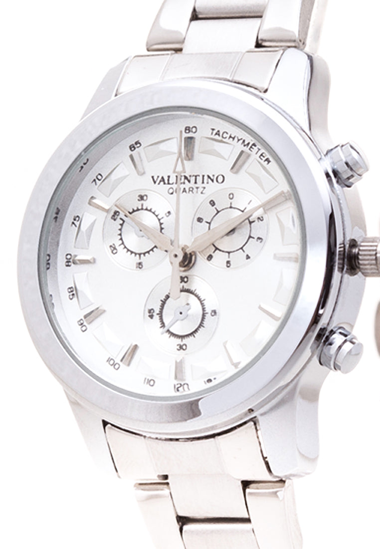 Valentino 20121937-SILVER DIAL Analog Stainless Steel Strap Watch for Women-Watch Portal Philippines