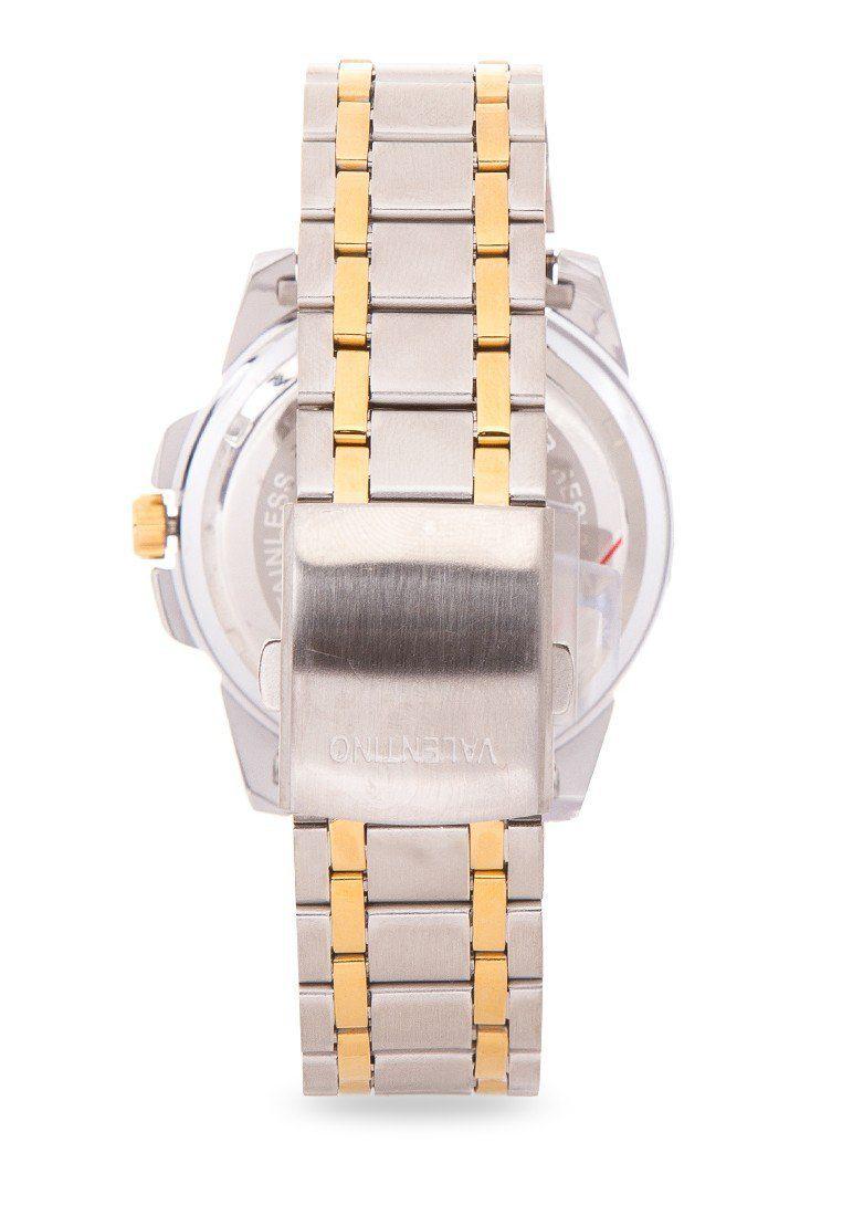 Valentino 20121952-TWO TONE - BLACK DIAL STAINLESS BAND Watch For Men-Watch Portal Philippines