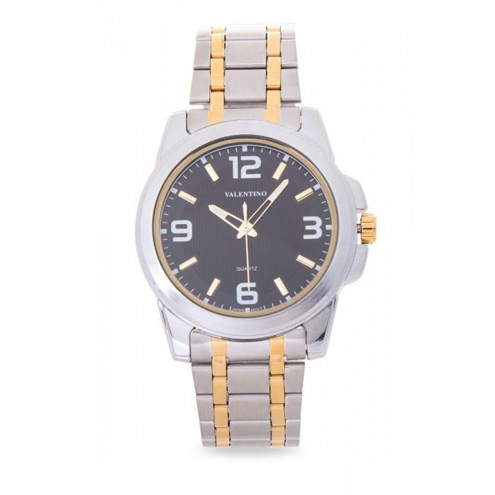 Valentino 20121952-TWO TONE - BLACK DIAL STAINLESS BAND Watch For Men-Watch Portal Philippines