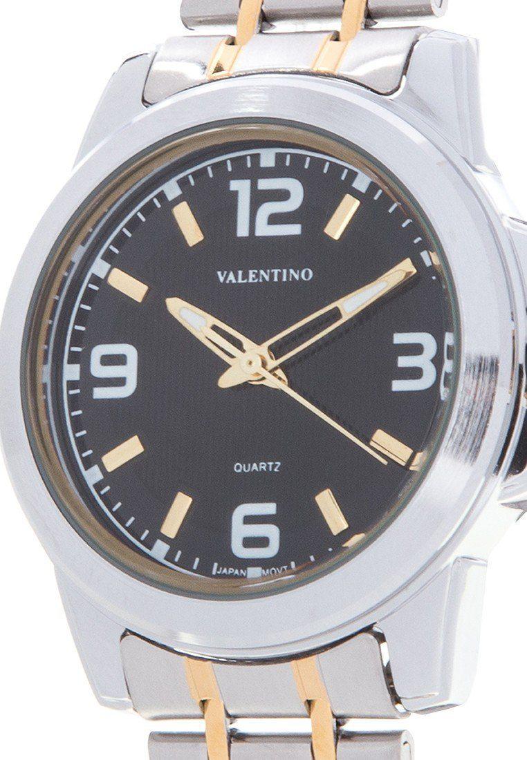 Valentino 20121953-TWO TONE - BLACK DIAL STAINLESS BAND Watch For Women-Watch Portal Philippines