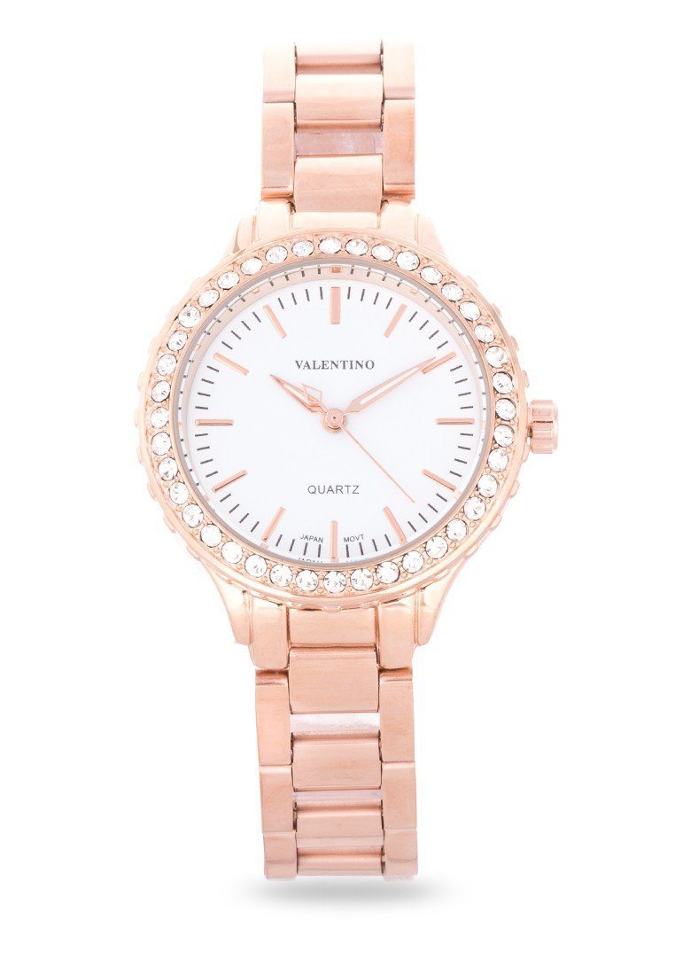Valentino 20121960-ROSE GOLD - WHITE DIAL STAINLESS BAND Watch For Women-Watch Portal Philippines