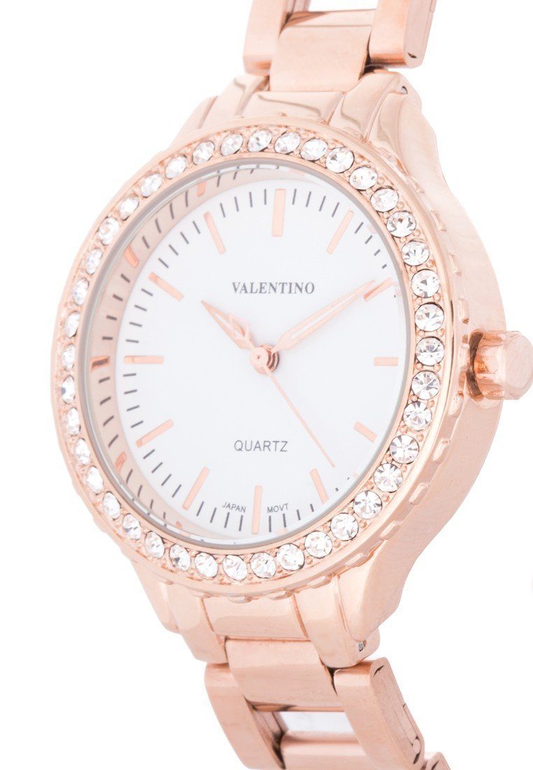 Valentino 20121960-ROSE GOLD - WHITE DIAL STAINLESS BAND Watch For Women-Watch Portal Philippines