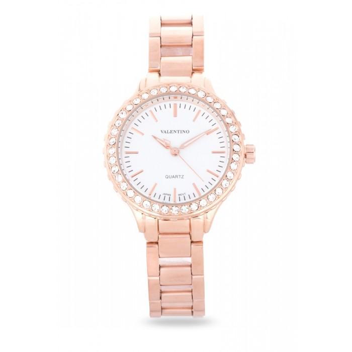 Valentino 20121960-ROSE GOLD - WHITE DIAL STAINLESS BAND Watch For Women-Watch Portal Philippines