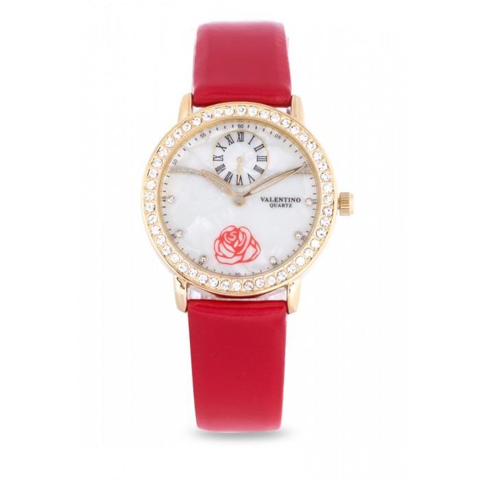 Valentino 20121964-RED - RED LEATHER STRAP Watch For Women-Watch Portal Philippines