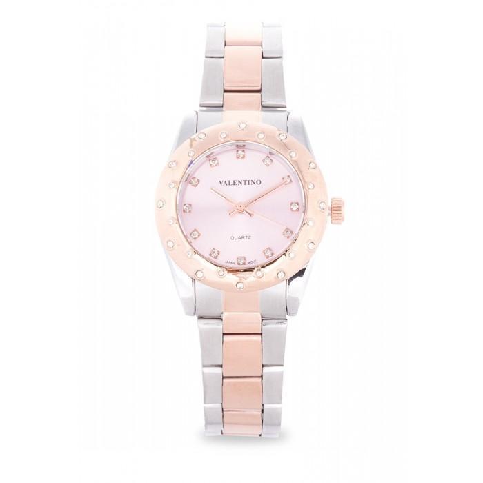 Valentino 20121974-TWO TONE - PINK DIAL TWO TONE STAINLESS BAND Watch For Women-Watch Portal Philippines