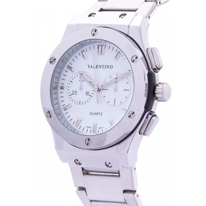 Valentino 20122068-WHITE DIAL SILVER STAINLESS STEEL BAND Watch for Men-Watch Portal Philippines