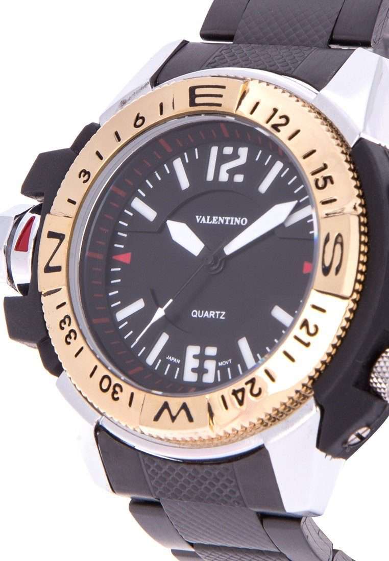 Valentino 20122082-GOLD VESSEL BLACK STAINLESS STEEL STRAP Watch for Men-Watch Portal Philippines