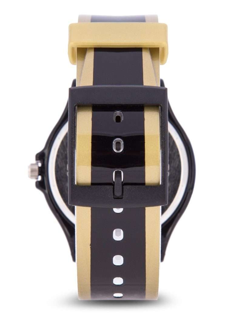Valentino 20122091-GOLD BLACK GOLD BLACK PLASTIC STRAP Watch for Men and Women-Watch Portal Philippines