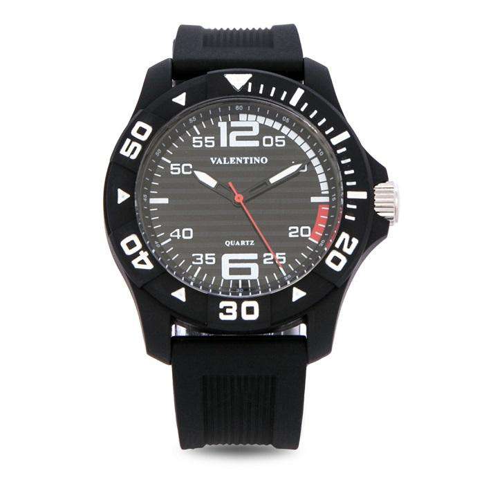 Valentino 20122097-BLACK CASE BLACK RUBBER STRAP Watch for Men-Watch Portal Philippines