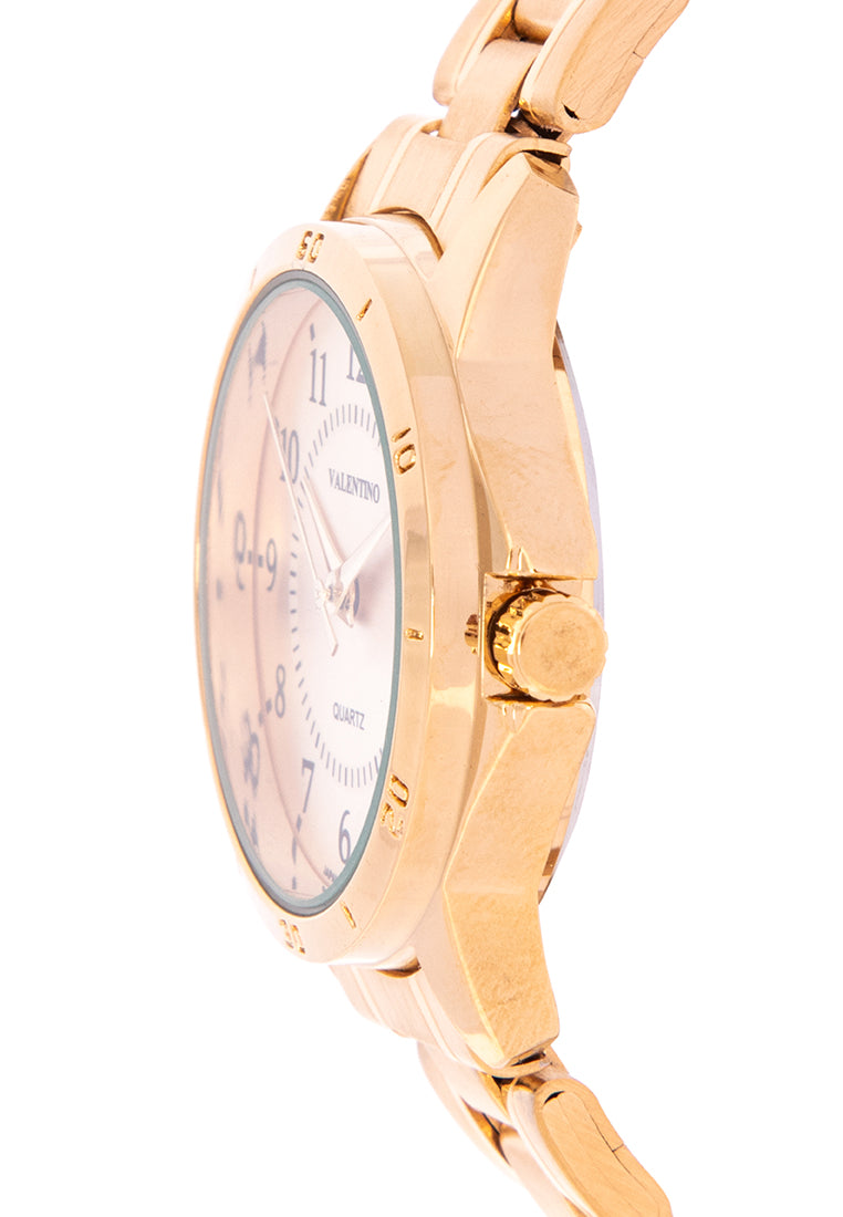 Valentino 20122201-GOLD - GOLD DIAL Analog Stainless Band Watch for Women-Watch Portal Philippines