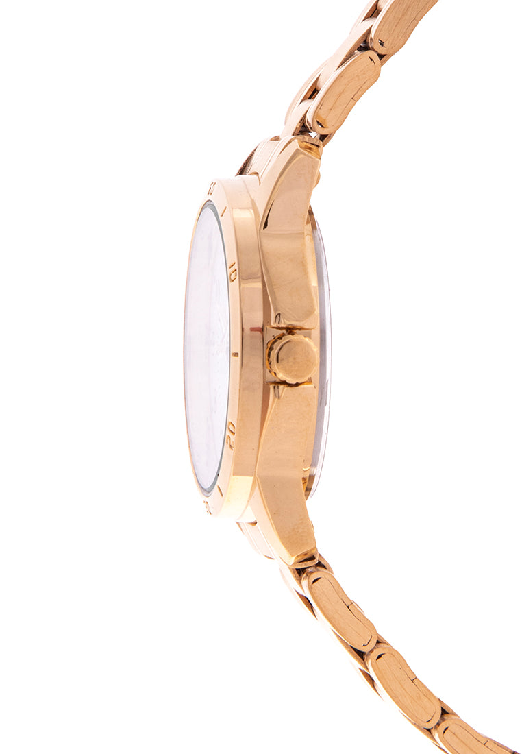 Valentino 20122201-GOLD - WHITE DIAL Analog Stainless Band Watch for Women-Watch Portal Philippines