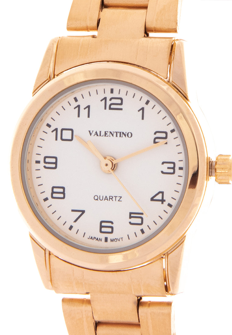 Valentino 20122203-GOLD - GOLD DIAL Analog Stainless Band Watch for Women-Watch Portal Philippines
