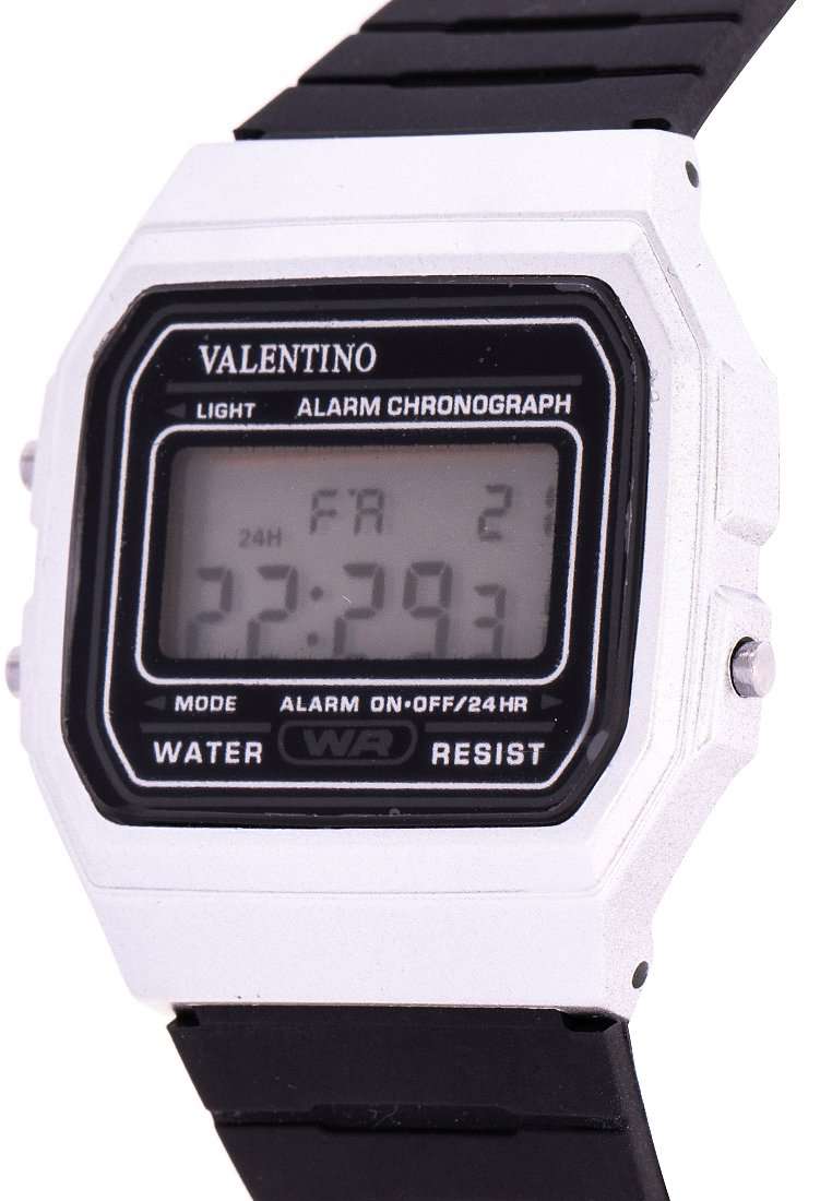 Valentino 20122215-SILVER Rubber Strap Watch for Men and Women-Watch Portal Philippines