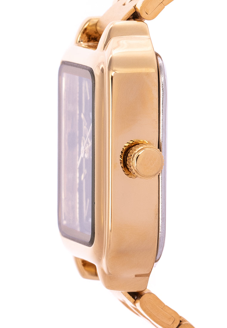 Valentino 20122219-GLD - BLK DIAL Analog Stainless Band Watch for Women-Watch Portal Philippines