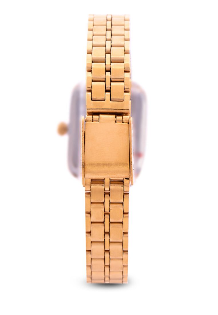 Valentino 20122219-GLD - BLK DIAL Analog Stainless Band Watch for Women-Watch Portal Philippines