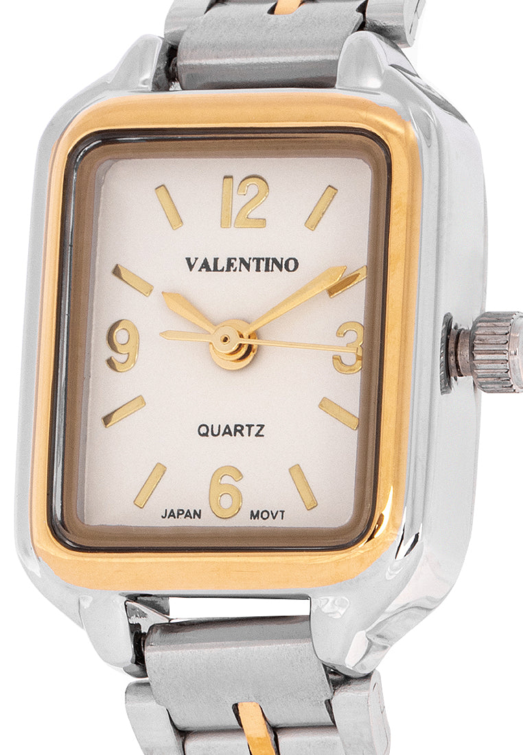 Valentino 20122219-TWO TONE - GOLD DIAL Analog Stainless Band Watch for Women-Watch Portal Philippines