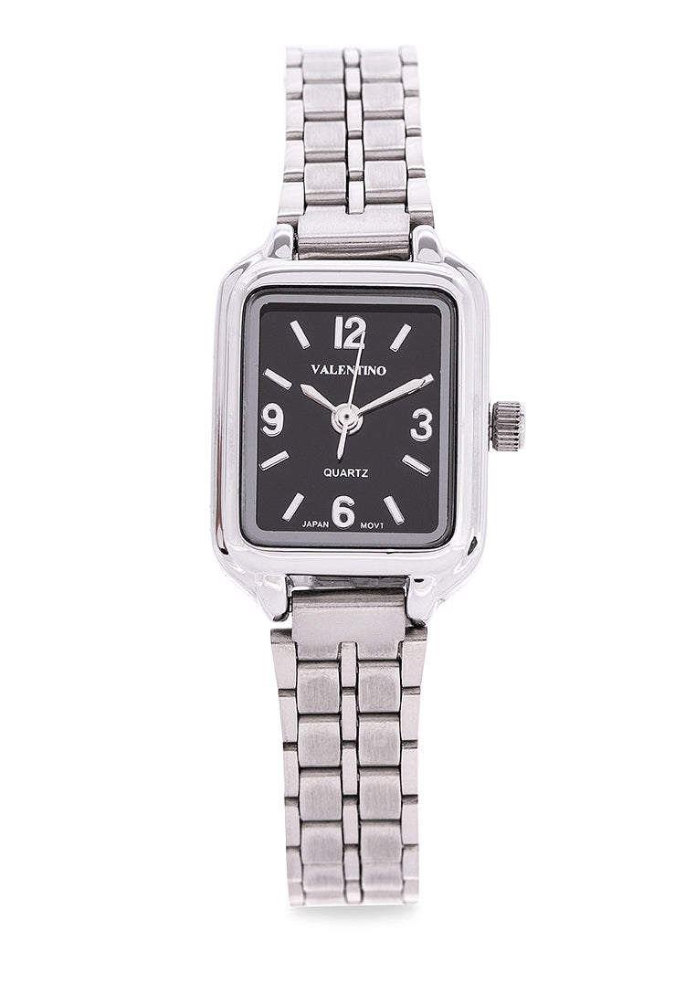 Valentino 20122220-BLACK DIAL Analog Stainless Band Watch for Women-Watch Portal Philippines