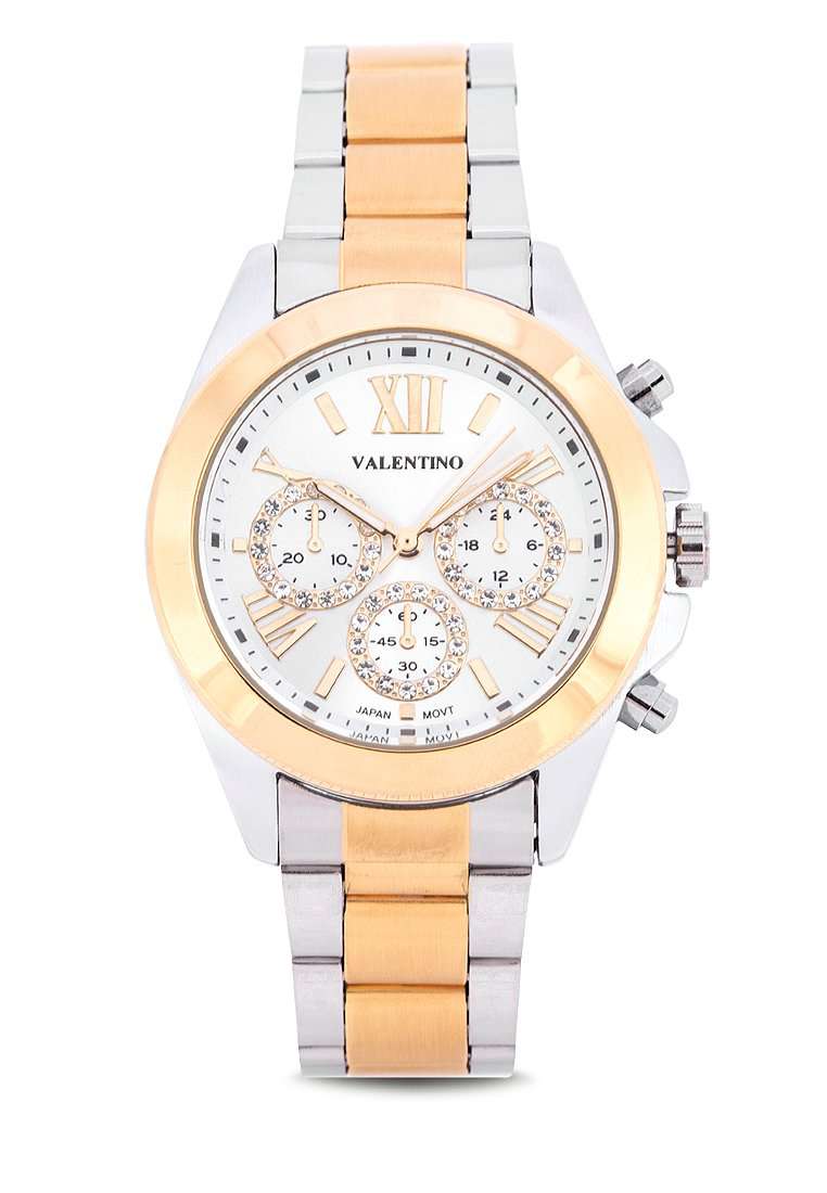 Valentino 20122221-TWO TONE - SIL DIAL Gold Watch for Women-Watch Portal Philippines
