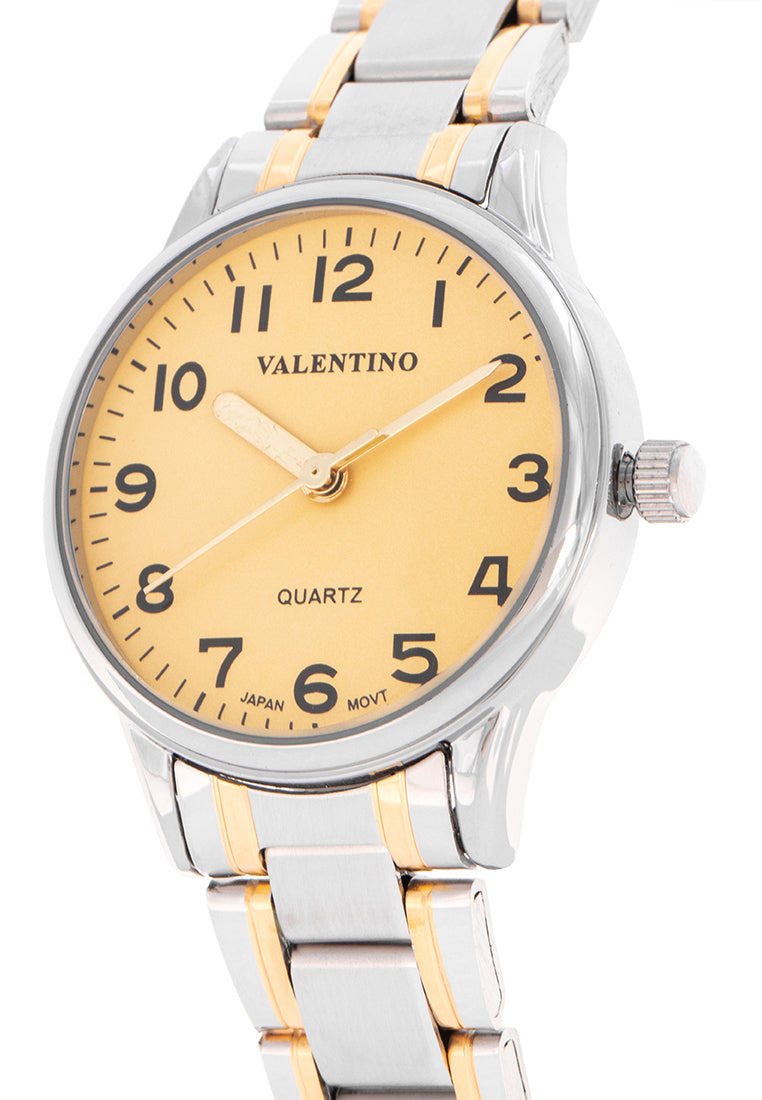 Valentino 20122230-TWO TONE - GOLD DIAL Analog Stainless Steel Strap Watch for Women-Watch Portal Philippines