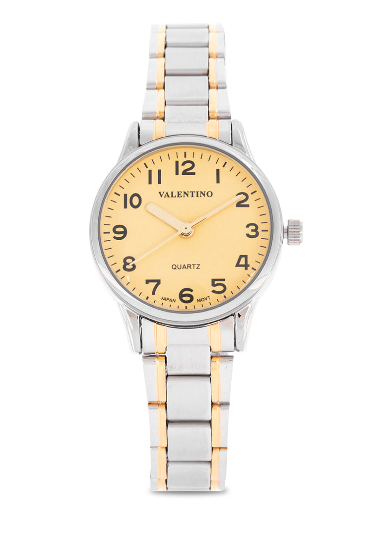 Valentino 20122230-TWO TONE - GOLD DIAL Analog Stainless Steel Strap Watch for Women-Watch Portal Philippines