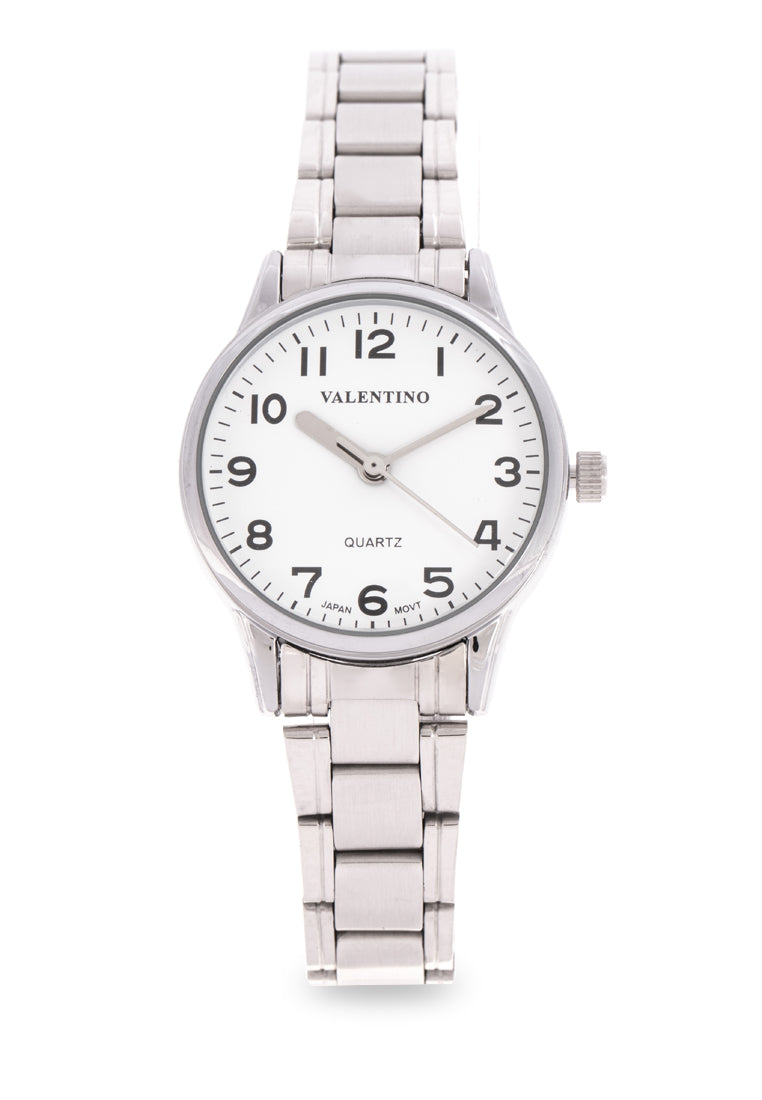 Valentino 20122231-WHITE DIAL Analog Stainless Steel Strap Watch for Women-Watch Portal Philippines