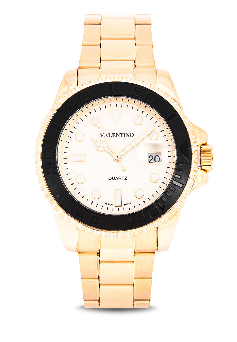 Valentino 20122234-GOLD DIAL Analog Stainless Steel Strap Watch for Men-Watch Portal Philippines