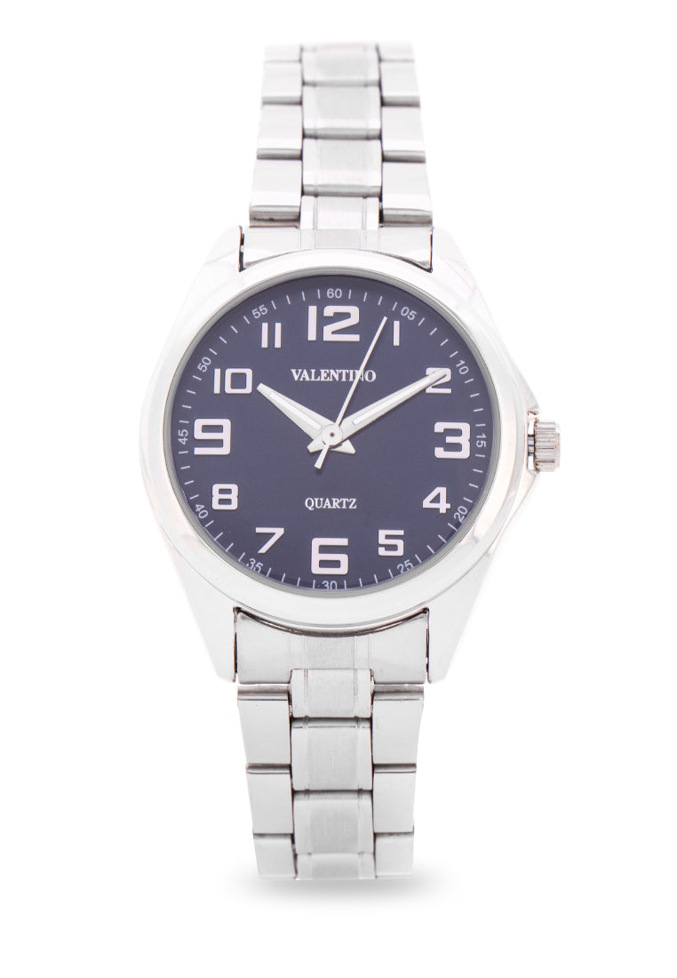 Valentino 20122239-BLUE DIAL - SIL INDEX Analog Stainless Steel Strap Watch for Women-Watch Portal Philippines