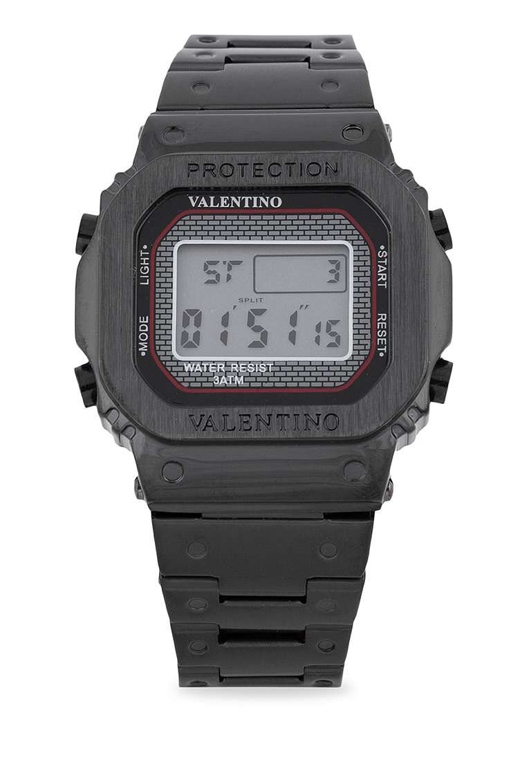 Valentino 20122241-BLACK Resin Strap Watch for Men-Watch Portal Philippines