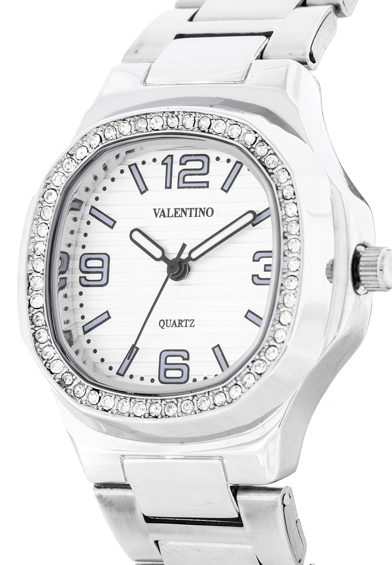 Valentino 20122247-WHITE DIAL Analog Stainless Steel Strap Watch for Women-Watch Portal Philippines