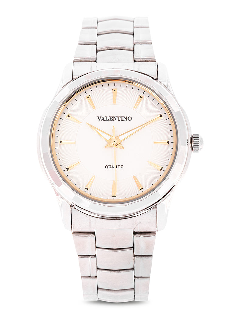 Valentino 20122253-WHT DIAL - GOLD INDEX Analog Stainless Band Watch for Men-Watch Portal Philippines