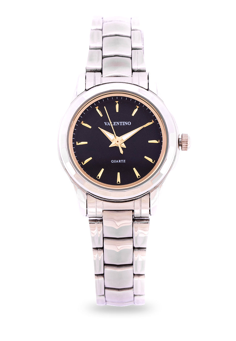 Valentino 20122254-BLK DIAL - GOLD INDEX Analog Stainless Band Watch for Women-Watch Portal Philippines