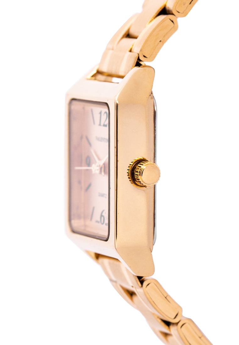 Valentino 20122256-GLD - GOLD DIAL NUMBERS Analog Stainless Steel Strap Watch for Women-Watch Portal Philippines
