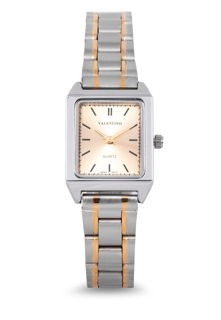 Valentino 20122256-TWO TONE - GOLD DIAL LINE Analog Stainless Steel Strap Watch for Women-Watch Portal Philippines