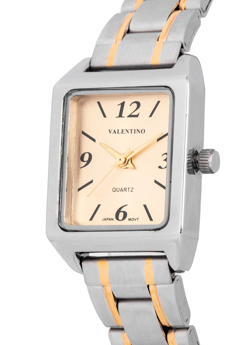 Valentino 20122256-TWO TONE - GOLD DIAL NUMBER Analog Stainless Steel Strap Watch for Women-Watch Portal Philippines