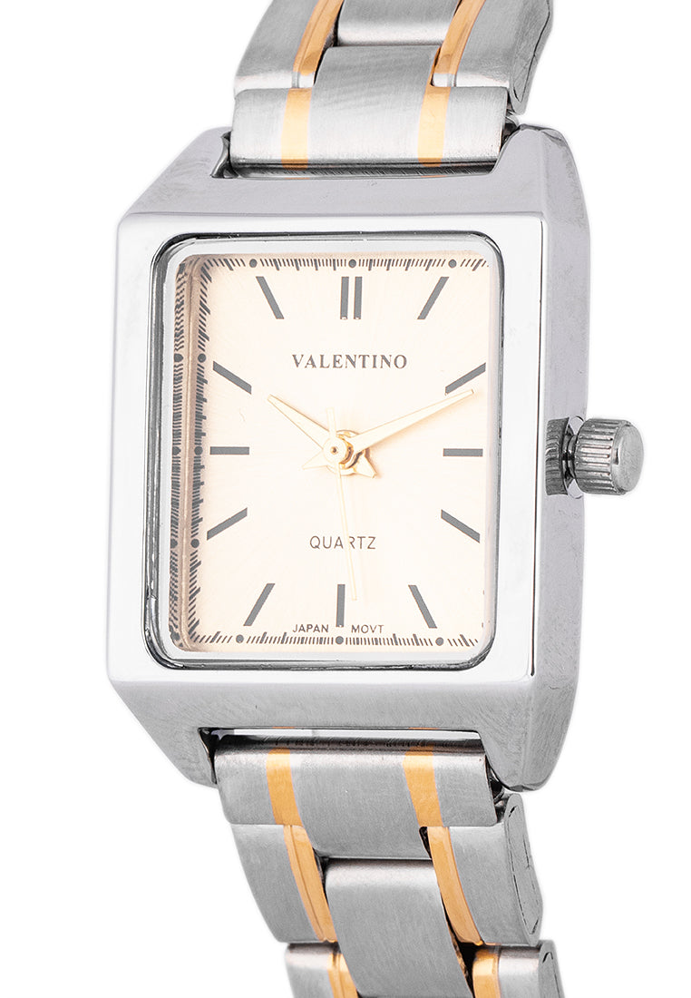 Valentino 20122256-TWO TONE - SILVER DIAL LINE Analog Stainless Steel Strap Watch for Women-Watch Portal Philippines