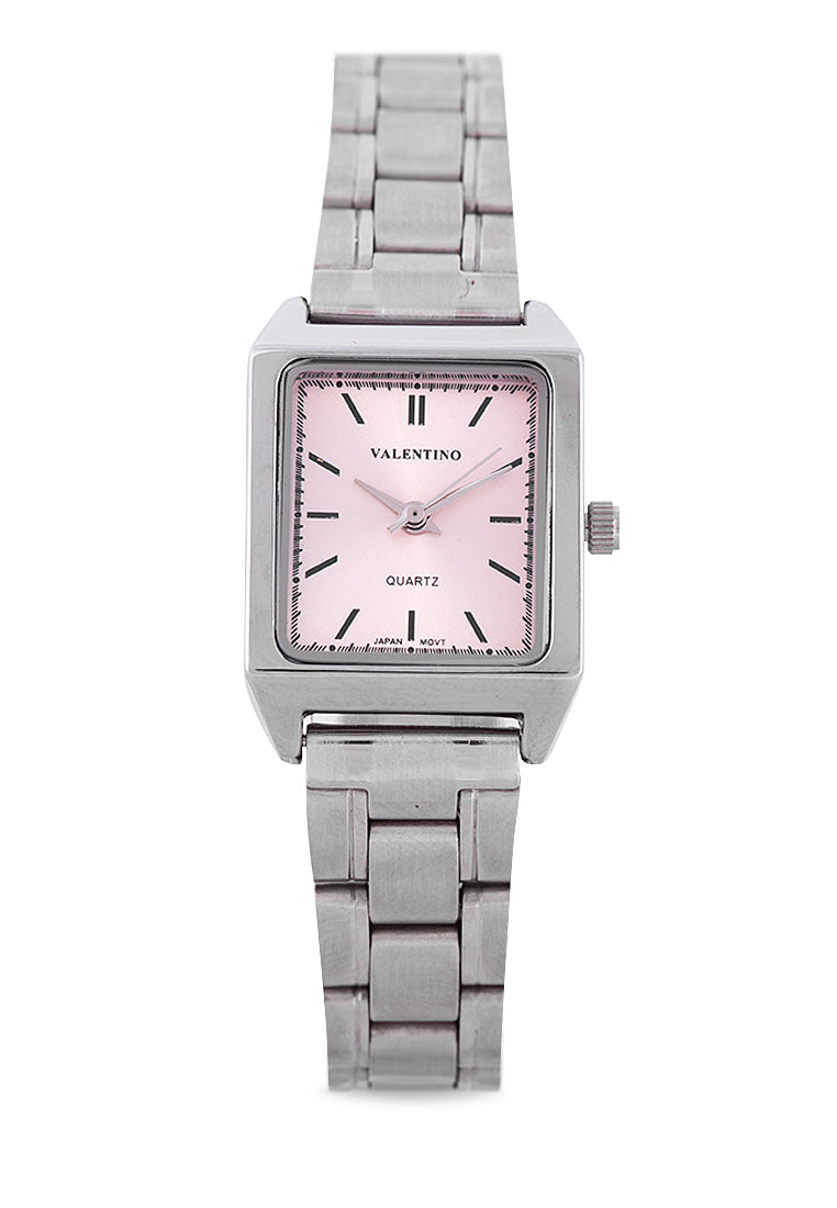 Valentino 20122257-PINK DIAL - LINE Analog Stainless Steel Strap Watch for Women-Watch Portal Philippines