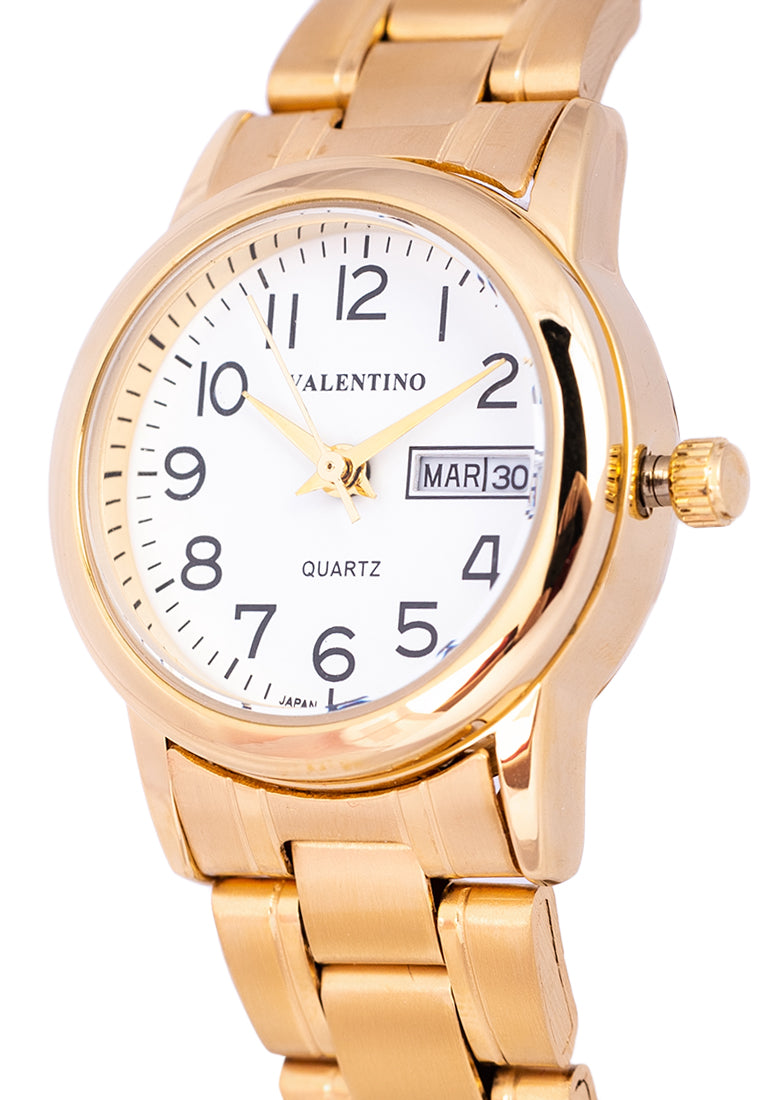Valentino 20122260-GLD - GOLD DIAL Analog Stainless Band Watch for Women-Watch Portal Philippines