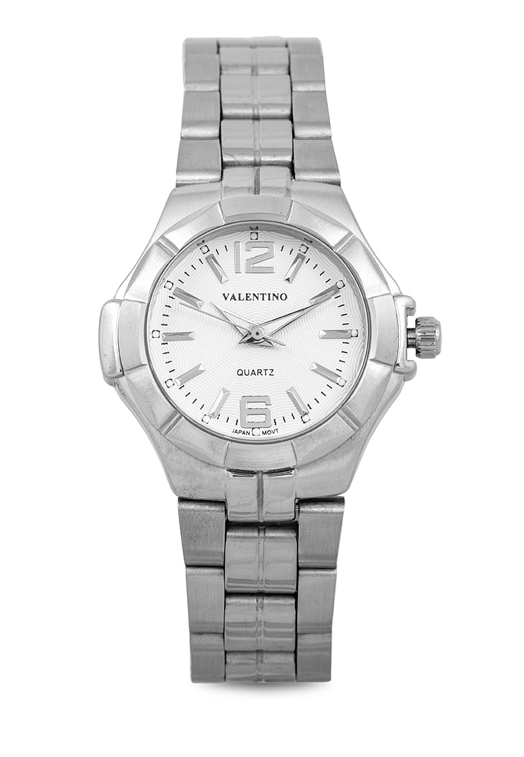 Valentino 20122263-SIL VES - WHT DIAL NUMBER Analog Stainless Band Watch for Women-Watch Portal Philippines