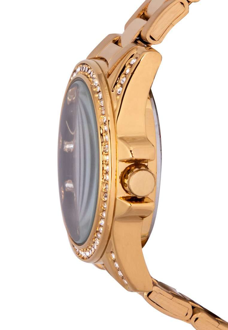 Valentino 20122289-BLACK DIAL Gold Stainless Steel Watch for Women-Watch Portal Philippines
