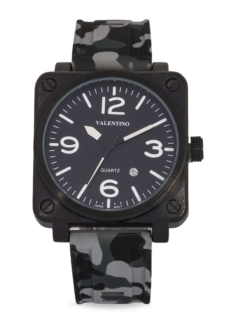 Valentino 20122292-GREY CAMOU-WHT INDEX Rubber Strap for Men-Watch Portal Philippines