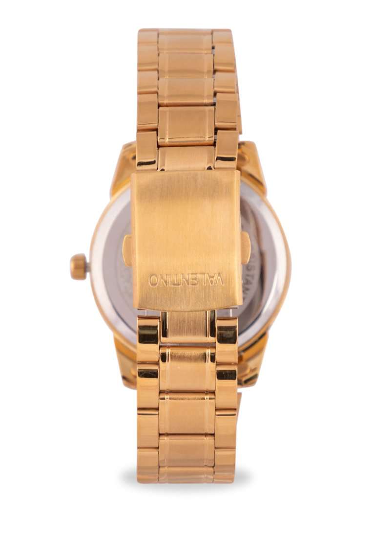Valentino 20122297-BLACK DIAL Gold Strap Watch for Men-Watch Portal Philippines