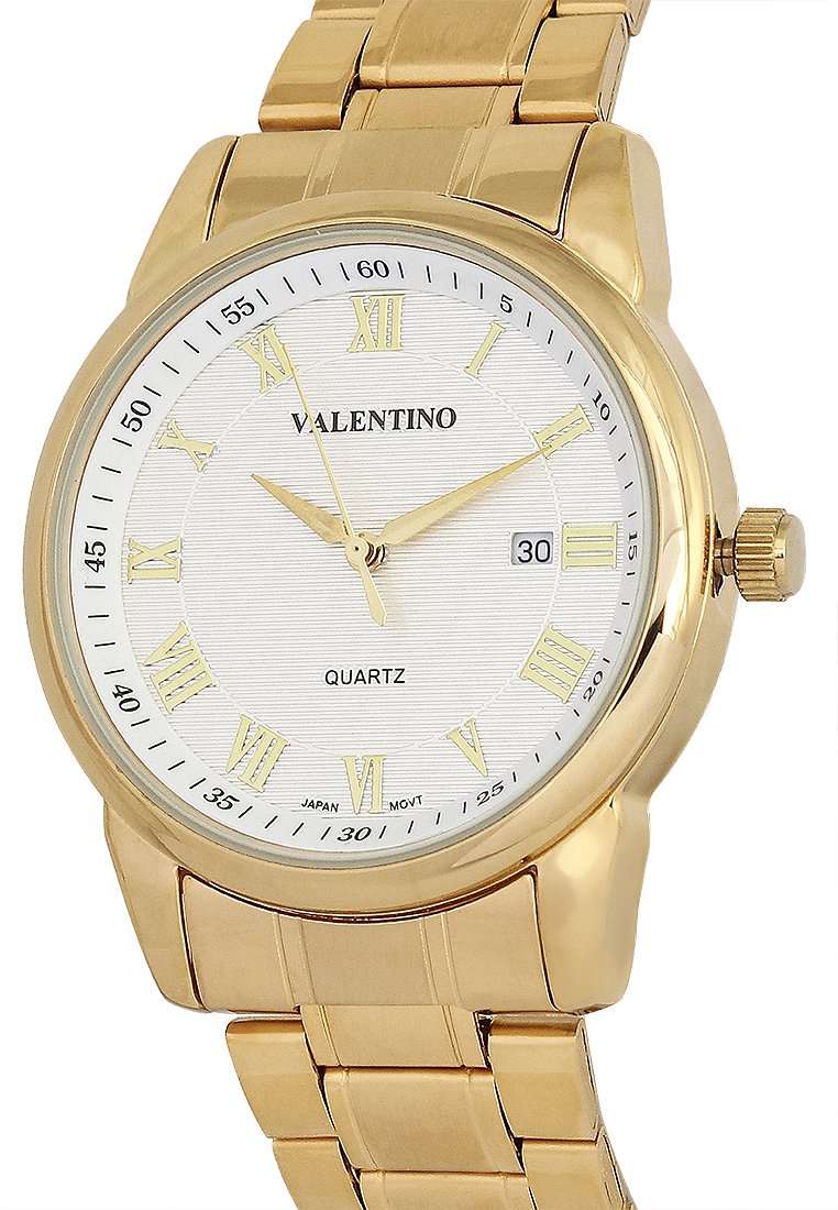 Valentino 20122297-WHITE DIAL Gold Strap Watch for Men-Watch Portal Philippines