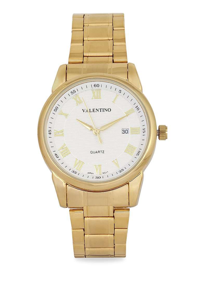 Valentino 20122297-WHITE DIAL Gold Strap Watch for Men-Watch Portal Philippines