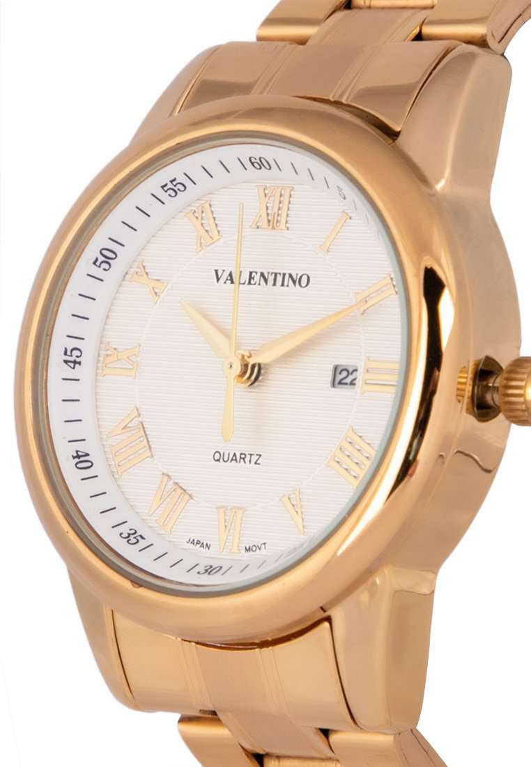 Valentino 20122298-WHITE DIAL Gold Strap Watch for Men-Watch Portal Philippines