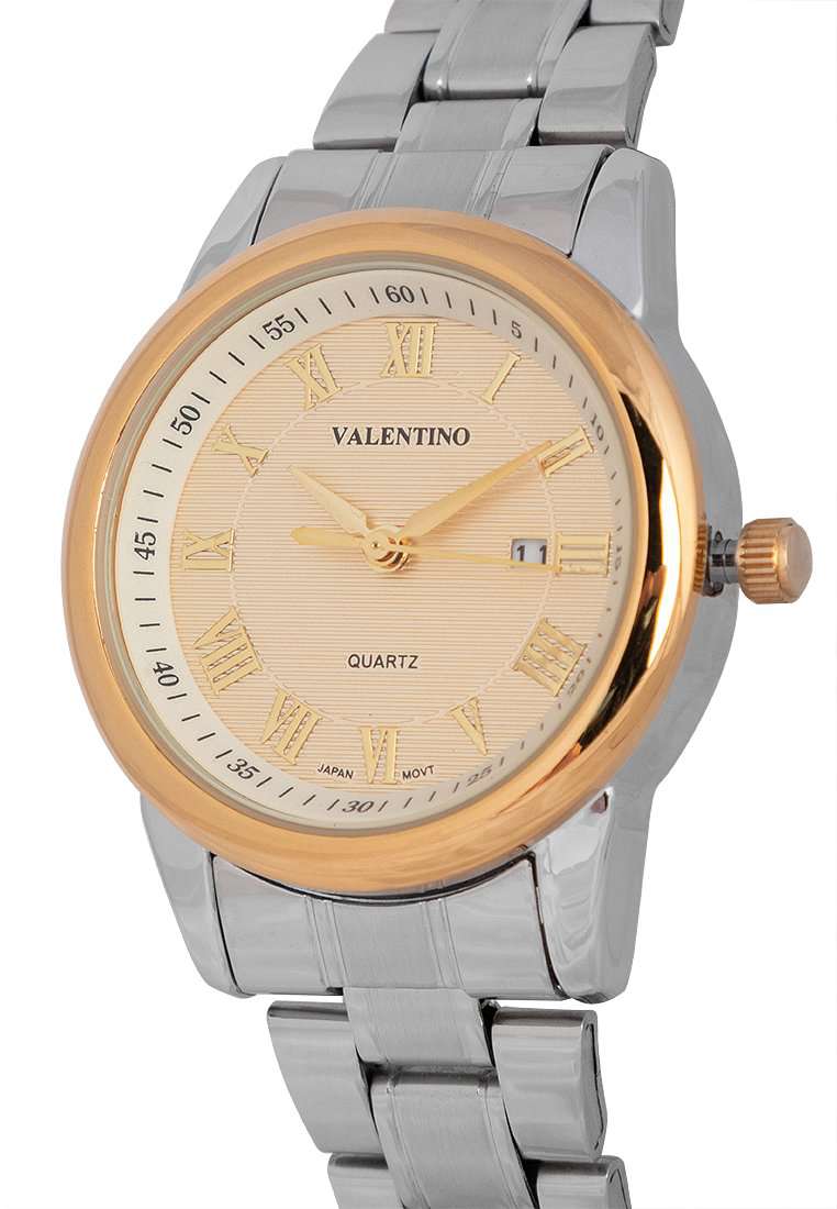 Valentino 20122300-GOLD RING-GOLD DIAL Silver Strap for Women-Watch Portal Philippines